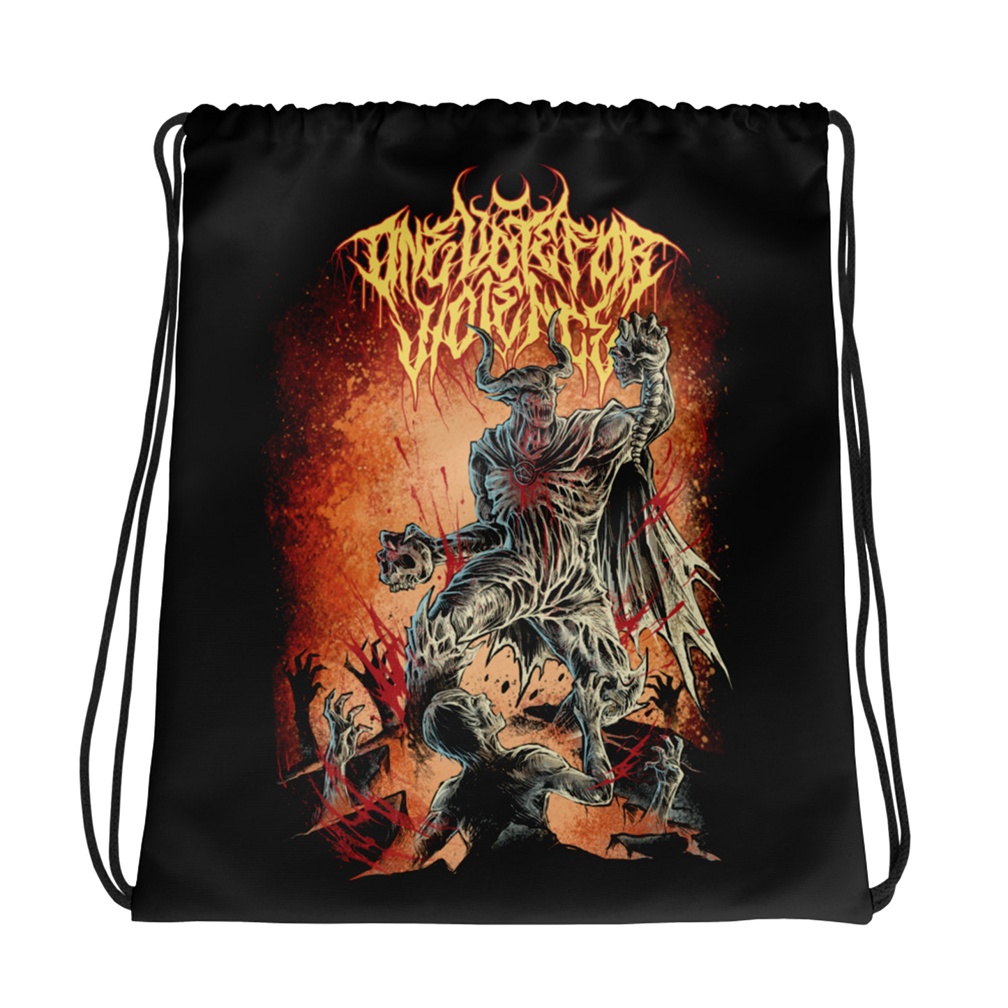 DESCEND TO HELL Drawstring Bag